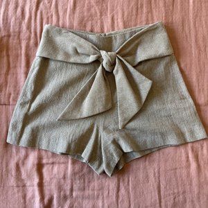 ZARA High Waisted Shorts w/ Front Tie